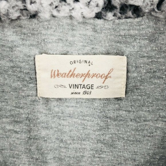 Weatherproof Vintage Womens Small Gray Faux Sherpa Fleece 1/4 Zip Pullover Lined - Picture 4 of 12